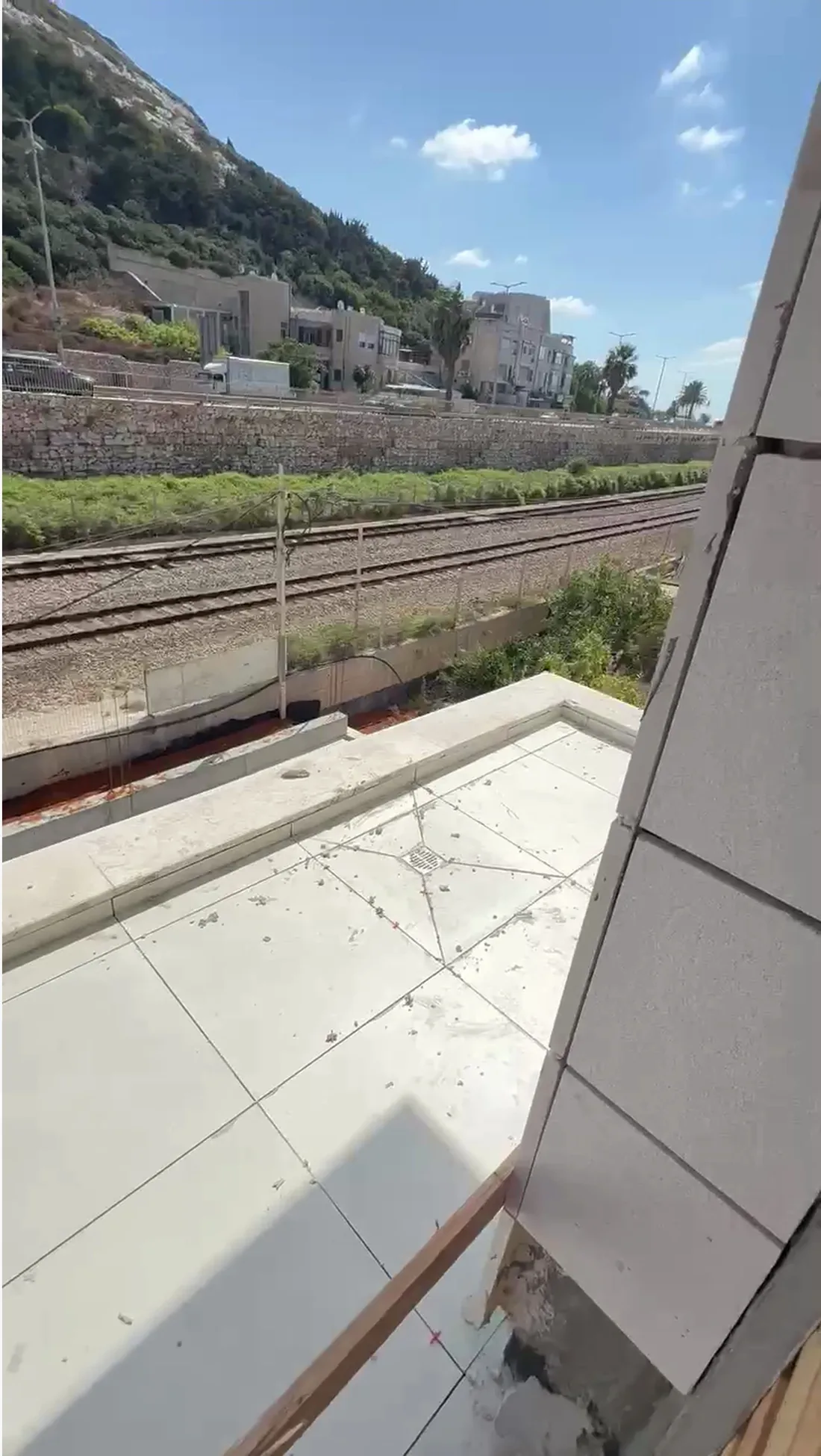 The balcony on site